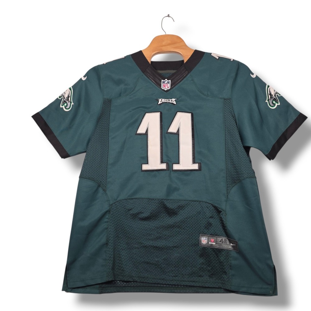 Nike Philadelphia Eagles Carson Wentz #11 Elite Jersey Size 48 Mens Green Stitch